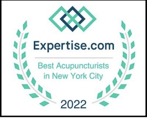 We've been named a "Top 20 Best Acupuncturist" in New York City for seven years in a row (2022 -2016) by Expertise.com.