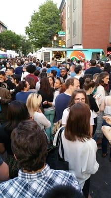 The line for the lobster roll truck!! Insane!