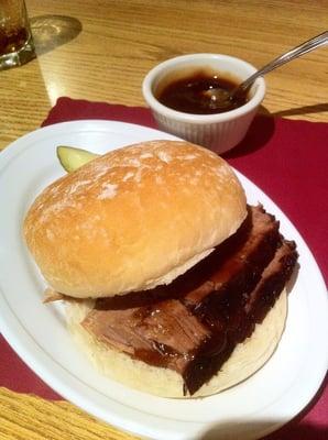 Sliced Brisket Sandwich