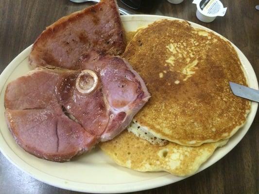 Ham and pancakes