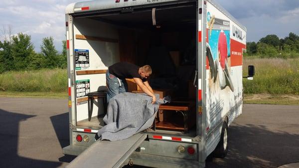 we always treat your items as if they were our own and pack them into the truck so we ensure nothing will get damaged