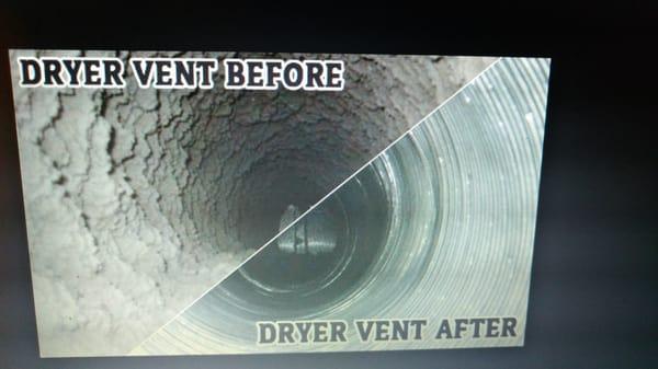 Dryer vent cleaned december 2015) before and after our professional cleaning & personal attention