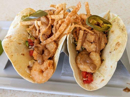 Shrimp Tacos (appetizer) | Instagram: @telephonesmoothie