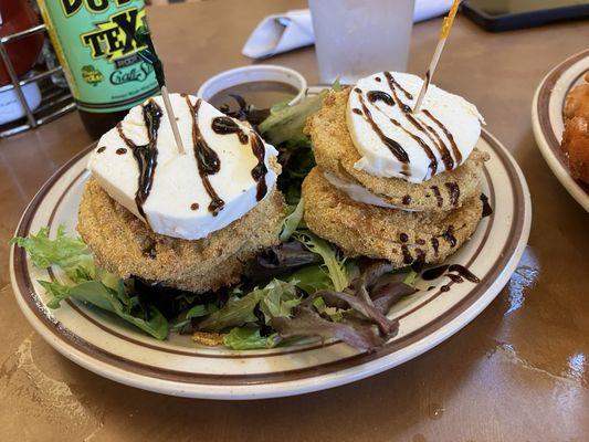 Fried green tomato stack