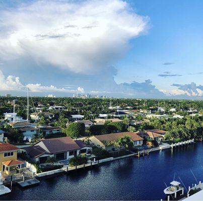 View from balcony.