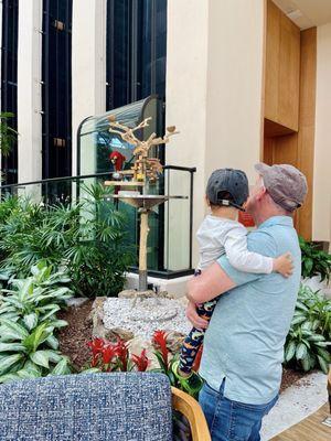 My husband and my toddler said goodbye to Merlot before we departed to airport