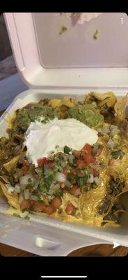 Asada nachos