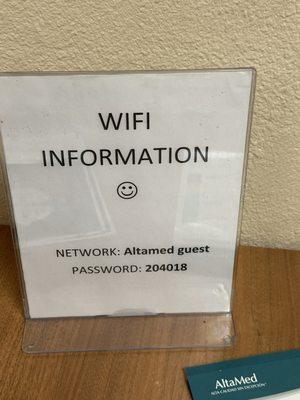 WiFi information