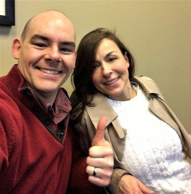 Logan Z. Bravard with his happy seller of a Clintonville Home!