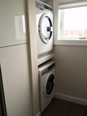 Stackable mini size washer and dryer