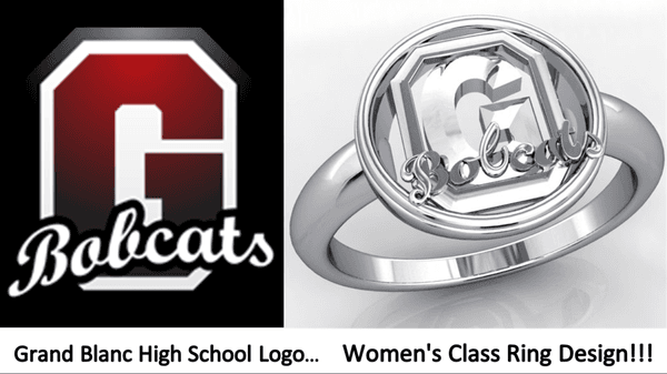 Custom Designed Jewelry! Grand Blanc High School Lady's Class ring