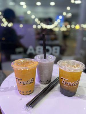 Tai Thai Milk Tea Boba Taro Milk Tea Boba Passion Fruit Tea