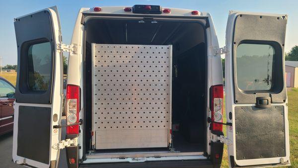 Foldable ramp that will accommodate width of Action Trackchair in van