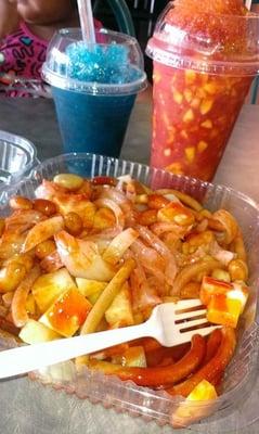 Chamango, bubble raspado and tostilocos