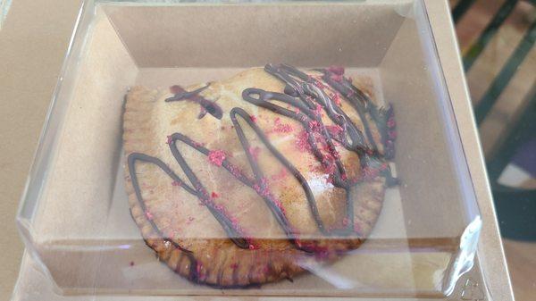 Mixed berry dark chocolate hand pie