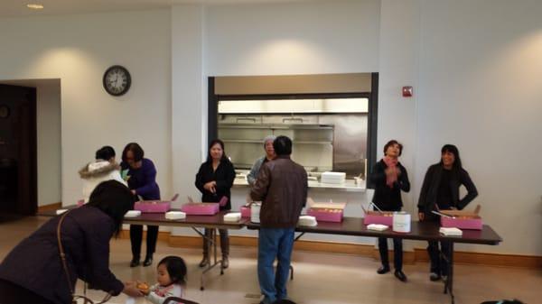 Donut day in the hall after mass on the last Sunday of the month, these people are awesome!