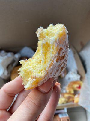 Powdered lemon filled. It's almost like eating a plain tasting dry cake.