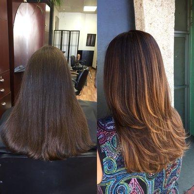 Caramel balayage