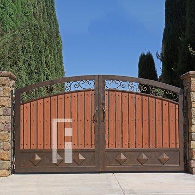 Iron & Wood Gate By First Impression Ironworks