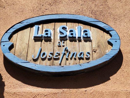 Sign over the entrance to the wine bar, Inn and Gift shop