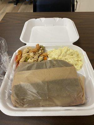 Ruben, Cajun pasta salad, potato salad