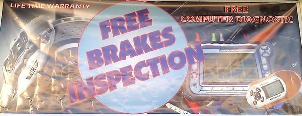 click on the picture to see all of it!! Free BRAKE INSPECTION!! Free to see why the CHECK ENGINE light is on!!