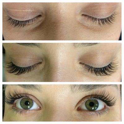 Khane does awesome at lash extensions! She applies volume on me and is quick, efficient, and a pleasure to talk to!