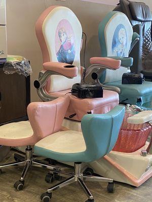 Cute kid's pedicure station