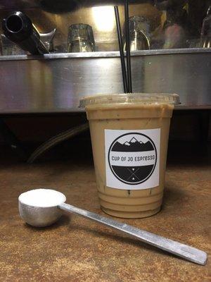 White chocolate americano, one of our most popular drinks!