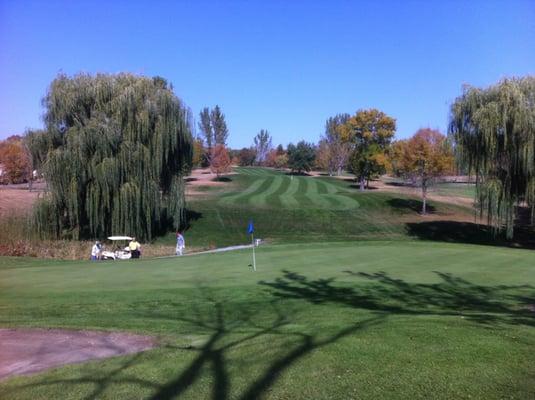 Looking back from hole number 12 green.