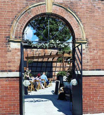 Outside entrance to the patio.