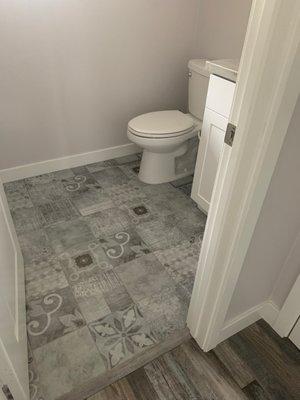 Decorative tile on floors