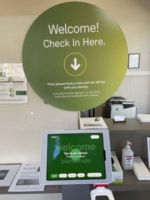 Self service check-in