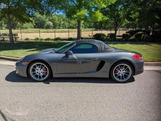 My Porsche Boxster S, I call her "The Grey Man".