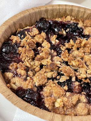 Local blueberry crumble