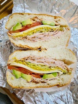 Sausalito Turkey Avo Sandwich on a Roll