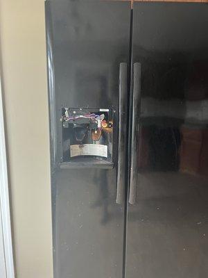 The refrigerator in the home on the day of move in