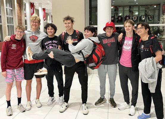 WashU second year swim men