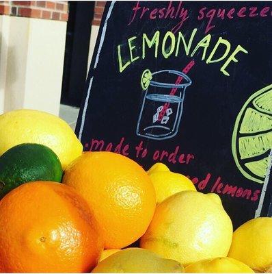 Freshly squeezed lemons, local fruits, made to order. Doesn't get any better!