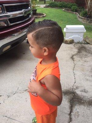 I cut my sons hair in a popular hair cut for 2017/2018