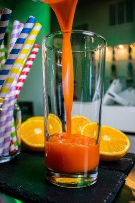 Orange Carrot Ginger Juice - Melanin is a skin pigment and is what makes hair, skin, and eyes appear darker.