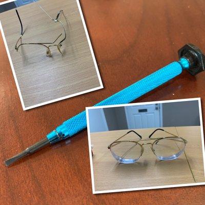 Mangled glasses completely restored