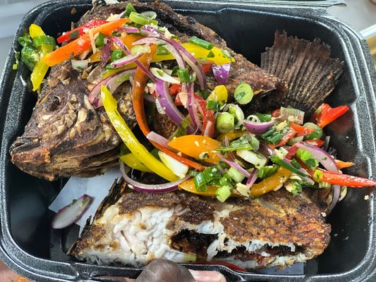 Whole fried Tilapia