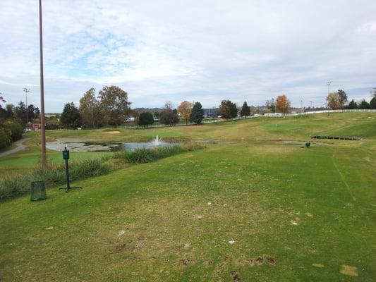 View from the tee on the 3rd hole of the Loop course.