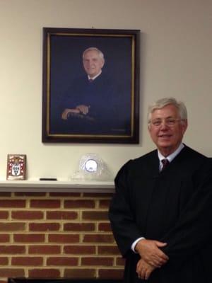 Thomas Y Savage with portrait of his father, Joseph L Savage