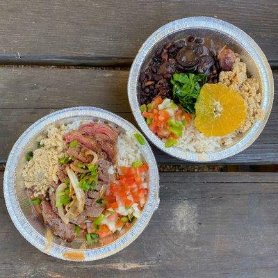 Picanha Grelhada (Left) & Feijoada (Right)