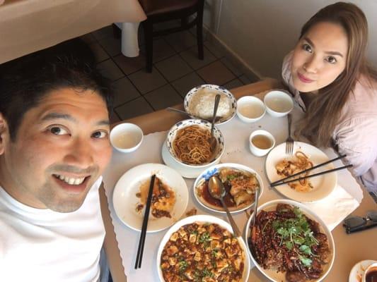 Dan-Dan noodles, ma po tofu, manchurian chicken and spicy dumplings.