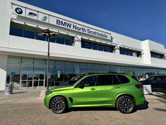 2024 BMW X5 M60i in Java Green.