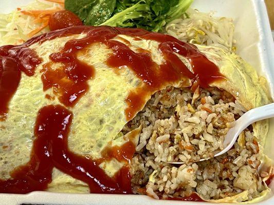 Omurice. The fried rice was *mwah!!