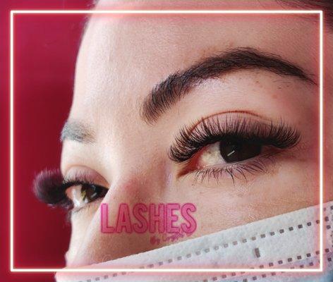 beautiful wispy d curl volume lash extensions